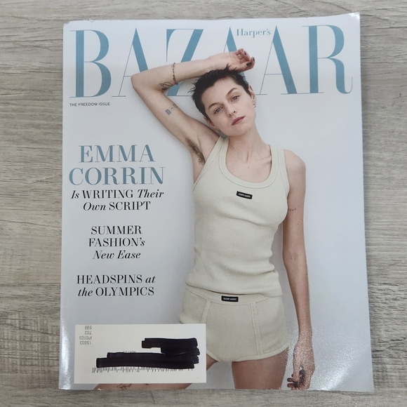 🍭7/$15 Harper's Bazaar Magazine June/July 2024 Emma Corrin - Picture 1 of 4